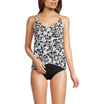 Women's Lands' End Chlorine Resistant Tulip Hem Tankini Swimsuit Top