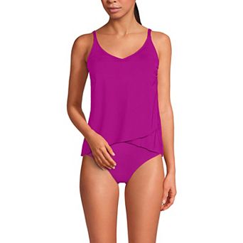 Women's Lands' End Chlorine Resistant Tulip Hem Tankini Swimsuit Top