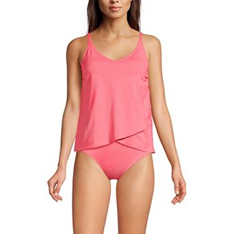 Women's Lands' End Chlorine Resistant Tulip Hem Tankini Swimsuit Top