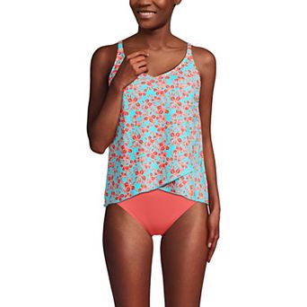 Women's Lands' End Chlorine Resistant Tulip Hem Tankini Swimsuit Top