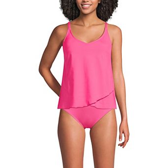 Women's Lands' End Chlorine Resistant Tulip Hem Tankini Swimsuit Top