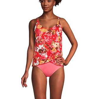 Women's Lands' End Chlorine Resistant Tulip Hem Tankini Swimsuit Top