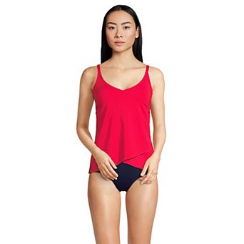 Women's Lands' End Chlorine Resistant Tulip Hem Tankini Swimsuit Top