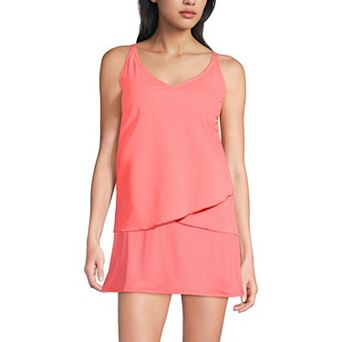 Women's Lands' End D-Cup Chlorine Resistant Tulip Hem Tankini Swimsuit Top