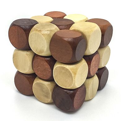 PicassoTiles 8 Styles Wooden Burr Cube Puzzle Brain Teaser Educational Toy Set for Kids Ages 5+