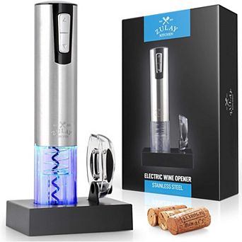 Zulay Kitchen Electric Wine Opener With Charging Base and Foil Cutter