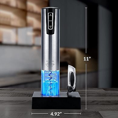Zulay Kitchen Electric Wine Opener With Charging Base and Foil Cutter