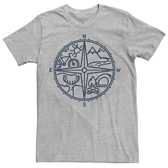 Men's Outdoor Compass Line Art Tee