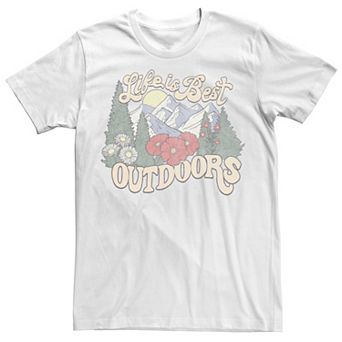 Men's Life Is Best Outdoors Mountain Forest Tee