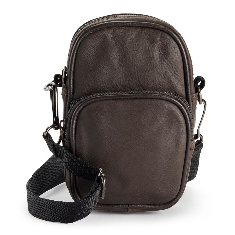 AmeriLeather All Purpose Leather Accessories Bag, Dark Brown