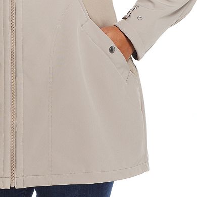 Plus Size Gallery Hooded Soft-Shell Jacket