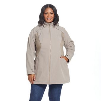 Plus Size Gallery Hooded Soft-Shell Jacket