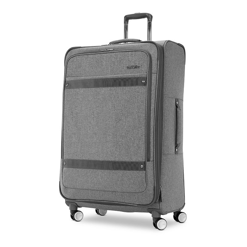 American Tourister Whim Softside Spinner Luggage, Grey, 30 INCH