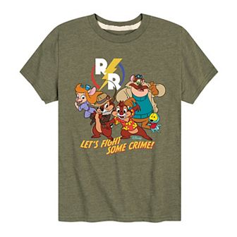 Disney's Chip N Dale Boys 8-20 Lets Fight Some Crime Graphic Tee