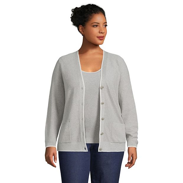 Plus size shop cotton cardigan