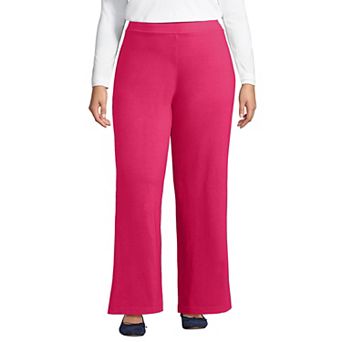 Plus Size Lands' End Starfish Mid Rise Wide Leg Pull On Pants