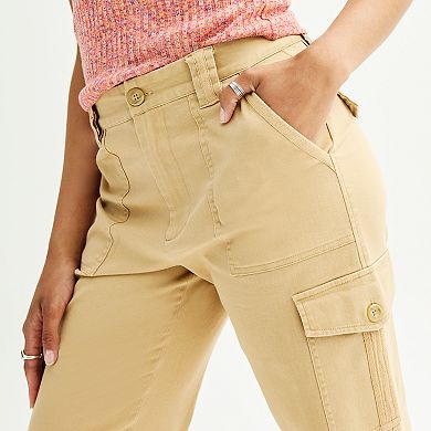 Juniors' Rewind Wide Leg Cargo Pants