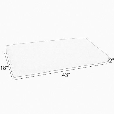 Sorra Home Outdoor/Indoor Bench Cushion - 43 x 18