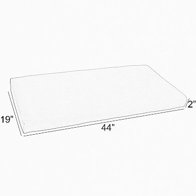 Sorra Home Outdoor/Indoor Bench Cushion - 44 x 19