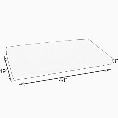 Sorra Home Outdoor/Indoor Bench Cushion - 48 x 19