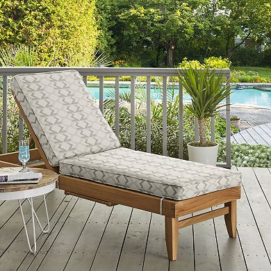 Sorra Home Outdoor/Indoor Chaise Lounge Cushion - 73 x 24
