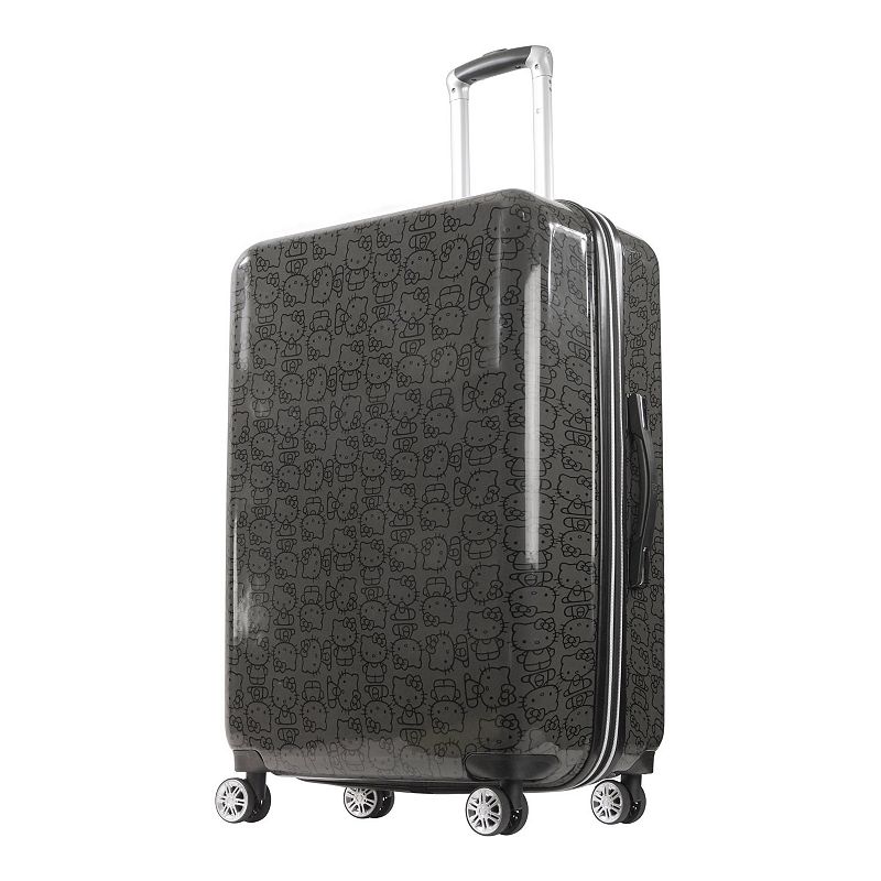 ful Hello Kitty Pose All Over Print Hardside Spinner Luggage, Black, 29 INC