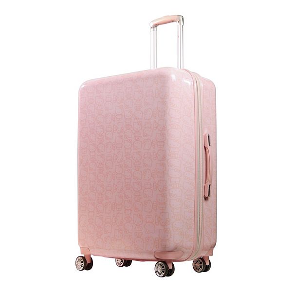 ful Hello Kitty Pose All Over Print Hardside Spinner Luggage - Pink (21 CARRYON)