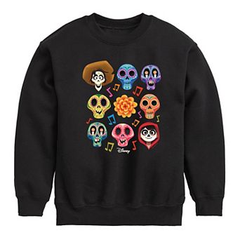 Disney / Pixar's Coco Boys 8-20 Character Grid Crew Fleece Sweatshirt