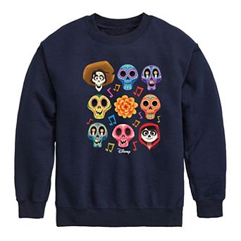 Disney / Pixar's Coco Boys 8-20 Character Grid Crew Fleece Sweatshirt