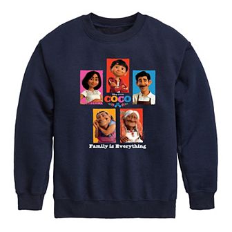 Disney / Pixar's Coco Boys 8-20 Family Is Everything Crew Fleece Sweatshirt