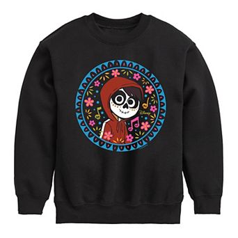Disney / Pixar's Coco Boys 8-20 Floral Circle Crew Fleece Sweatshirt