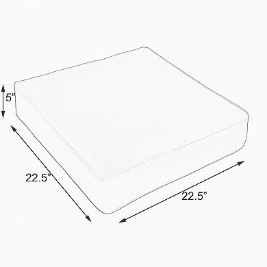 Sorra Home Outdoor/Indoor Corded Deep Seating Cushion - 22.5 x 22.5