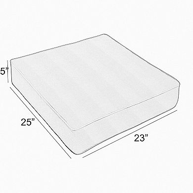 Sorra Home Outdoor/Indoor Corded Deep Seating Cushion - 25 x 23