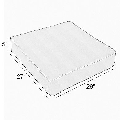 Sorra Home Outdoor/Indoor Corded Deep Seating Cushion - 27 x 29