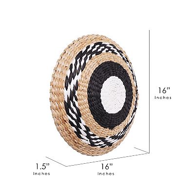 American Art Décor Woven Seaweed Hanging Wall Basket
