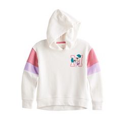 Girls Minnie Mouse Printed Soft Cotton Fleece Hoodie - Brands River