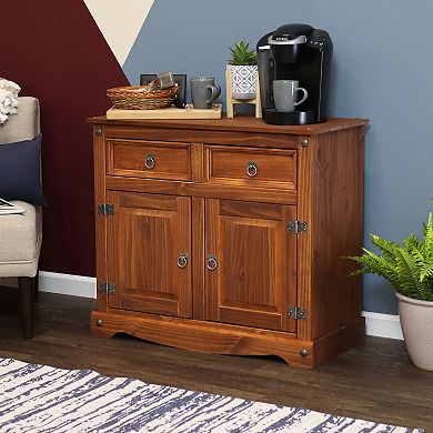 Sunnydaze Solid Pine Console Table with Drawer - 31.5 inches H