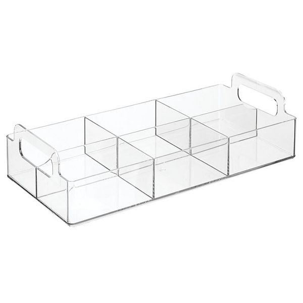 mDesign Compact Plastic Tea Storage Organizer Caddy Tote