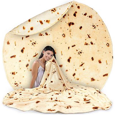 Zulay Burritos Tortilla Blanket Wrap Double Sided Blanket