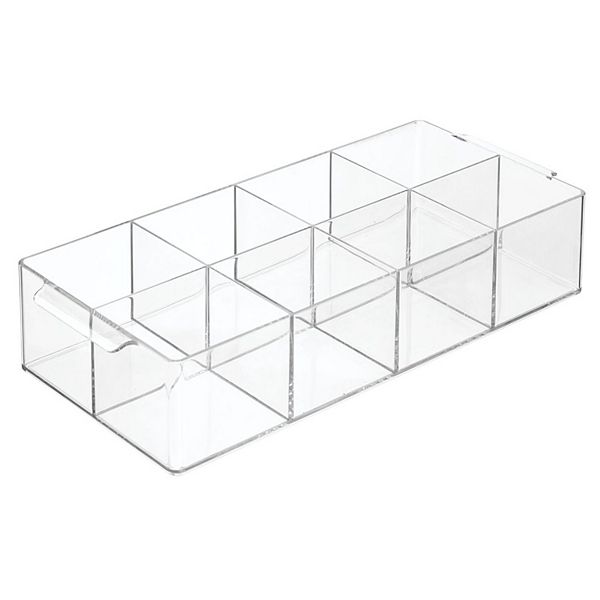 mDesign Plastic Tea Storage Organizer Caddy Tote, 8 Sections