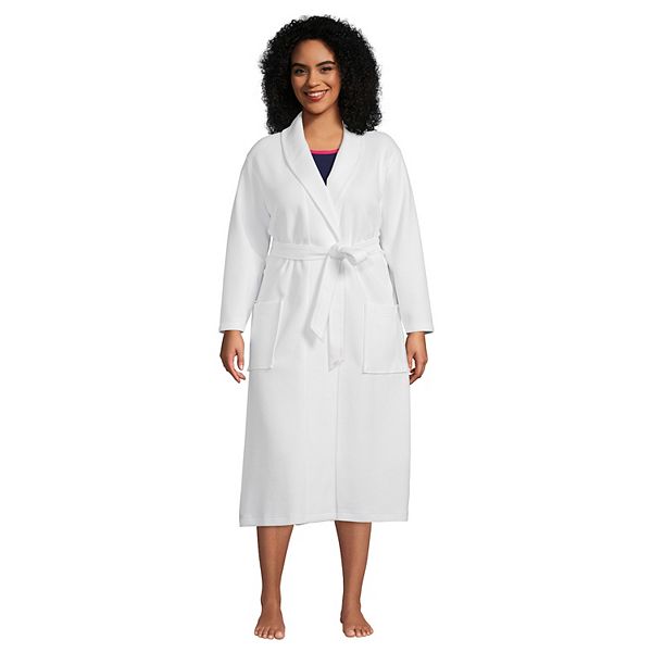 Plus Size Lands' End Women's Waffle Knit Long Robe