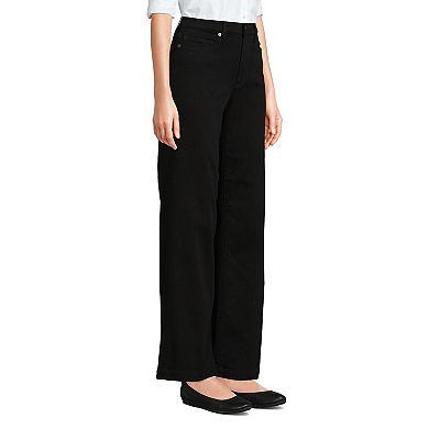 Women's Lands' End High-Rise Wide Leg Jeans