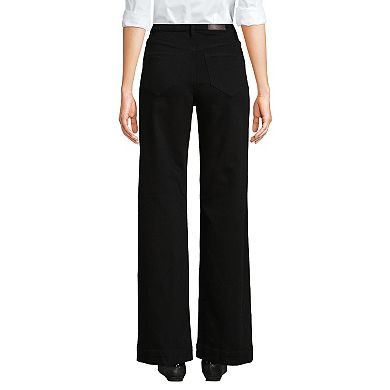 Women's Lands' End High-Rise Wide Leg Jeans