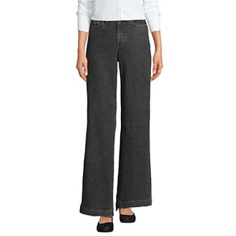 Women's Lands' End Denim High Rise Wide Leg Jeans