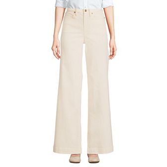 Women's Lands' End Denim High Rise Wide Leg Jeans