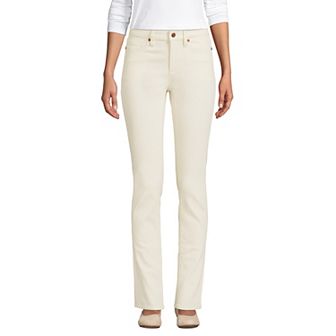 Women's Tall Lands' End Denim Mid Rise Straight Leg Jeans