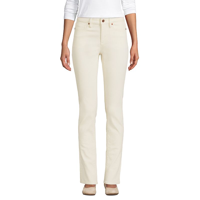 UPC 195927695474 product image for Women's Tall Lands' End Denim Mid Rise Straight Leg Jeans, Size: 14 34 Tall, Nat | upcitemdb.com