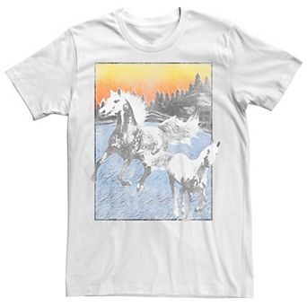 Men's White Horse Freedom Poster Tee