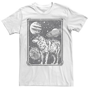 Men's Planet Wolf Flower Box Tee