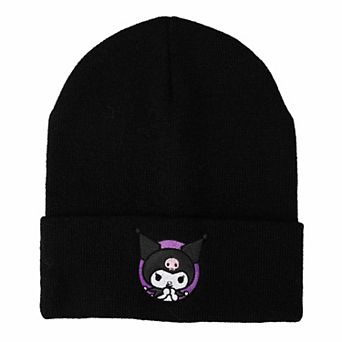 Sanrio Kuromi Embroidered Knit Beanie